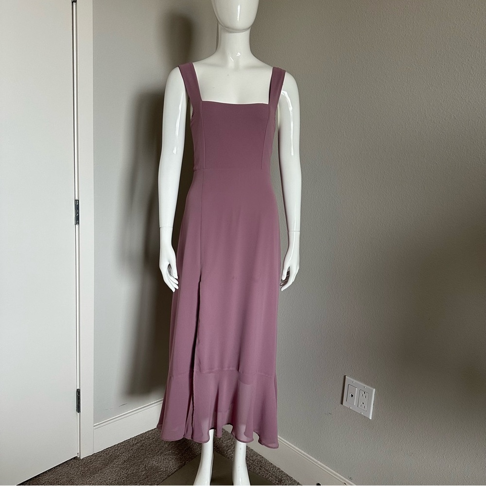 Show Me Your Mumu Claire Square Neck Midi Dress Chiffon - Picture 4 of 8